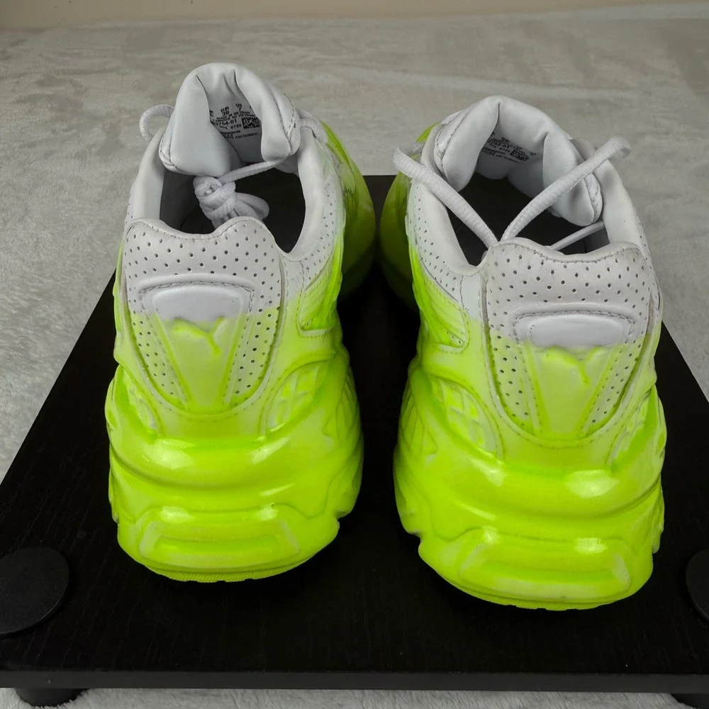 Puma Men's‎ Velophasis Phased Sneakers Pro White/Slime Green Lace Up Size 7 New